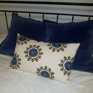 LOT of 3 Pottery Barn Matching Pillow Covers Blue